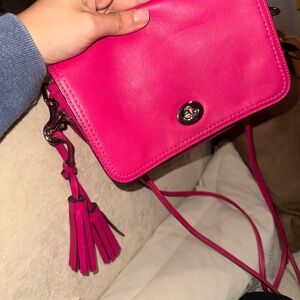 Coach Pink Leather Crossbody Bag